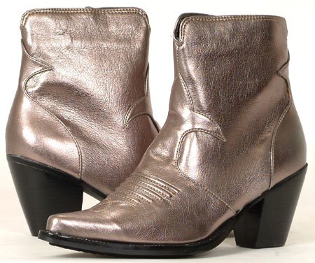 WESTERN COWBOY! Women's Ankle-High GRAY Boots