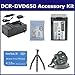 Sony DCR-DVD650 Camcorder Accessory Kit includes: SDM-109 Charger, T31764 Memory Card, VID80C Case, ZELCKSG Care & Cleaning, GP-22 Tripod