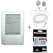 Clear Semi-transparent Amazon Kindle 2 E-Book Reader Silicone Rubber Skin Case + Kindle2 Stereo Sound Earbud Headphones + Kindle2 Anti Scratch LCD Screen Protector