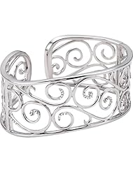 7 Inch Diamond Cuff Bracelet Sterling Silver 68337