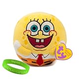 Official Licensed TY Ballz Spongebob Squarepants Plush Toy + VanGoddy LIVE * LAUGH * LOVE Wristband