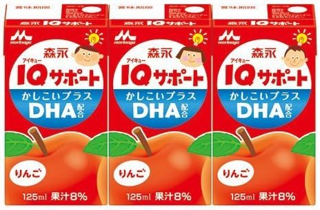 Morinaga IQ support wise plus (125mlX3 pieces) since I was 1 year old X8 pack apple taste