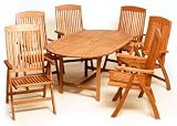 Massivholz Gartenmöbel-Set (5-teilig)