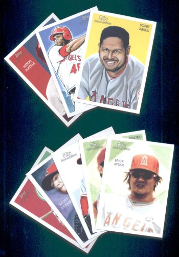 2010 Topps National Chicle Los Angeles Angels 8 Card Team Set - Set Includes Torii Hunter, Joe Saunders, Hideki Matsui, Bobby Abreu, Kendry Morales, & more!