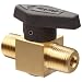 Parker 4M-PR4-VT-B Brass Plug Valve, 1/4" NPT Male