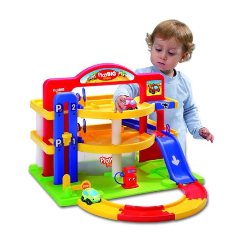 Big City Garage Flizzies: Sturdy 3 Level Parking Garage Play Set with Two Cars