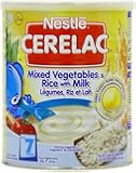 Nestle Cerelac, Mixed Vegetables and Rice with Milk, Stage 2, 14.1 Ounce Can