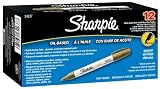 Sharpie Oil-Based Medium Point Paint Markers, 12 Gold Markers (34937)