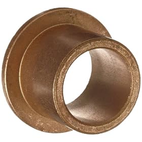 Bunting Bearings EF081112 1/2" Bore x 11/16" OD x 3/4" Length 7/8" Flange OD x 1/8" Flange Thickness Powdered Metal SAE 841 Flanged Bearings