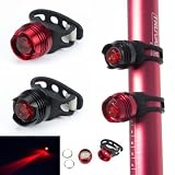 SAVFY® Super Bright Bike Bicycle Front Rear Light - Best Safety Waterproof and Easy Clip On by Release Strap Design