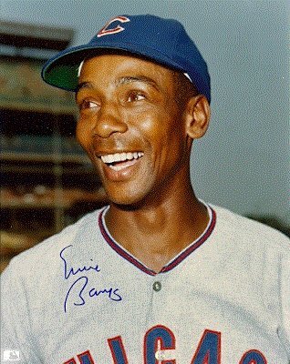 Autographed/Hand Signed Ernie Banks Chicago Cubs 8x10 Photo
