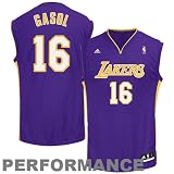 Pau Gasol Jersey: adidas Revolution 30 Purple Replica #16 Los Angeles Lakers Jersey
