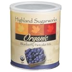 Highland Sugarworks Organic Blueberry Pancake Mix, 16-Ounce Canister (Pack of 3)
