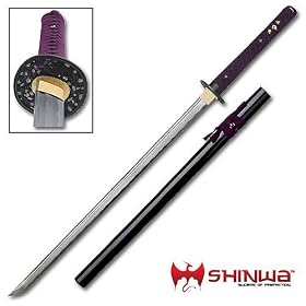 Shinwa Purple Knight Katana Damascus Sword
