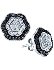 0.71CTW BLACK DIAMOND FASHION EARRINGS
