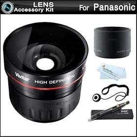 58mm Fisheye Lens Kit For Panasonic Lumix DMC-FZ60, DMC-FZ60K Digital Camera Includes Lens Adapter + High Definition 0.21x Super Wide Angle Fisheye Lens + LensPen Cleaning Kit + Lens Cap Keeper + Microfiber Cleaning Cloth