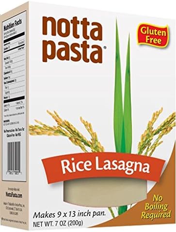Notta Pasta Rice Lasagna Noodles Box, 7 oz