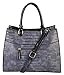 Rimen & Co. Animal Print Tote Womens Purse Handbag Accented Front Metal Zipper Top Handles with Removable Strap GM-2491 BM-2572