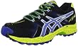 Asics GEL-FUJI ATTACK T220N, Herren Laufschuhe, Mehrfarbig (Black/Blue/Yellow 9042), EU 48 (US 13)