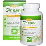 BodyGold Ginsana Energy VegCaps, 105 Count