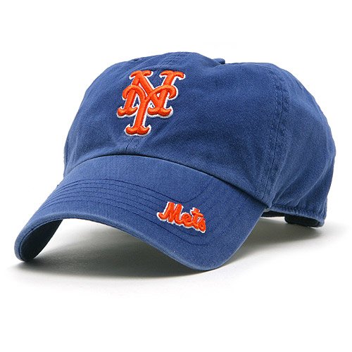 New York Mets Raised Visor Logo Adjustable Cap - Royal Adjustable