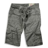 Jade - Girls Low Rise Cargo Capri, Olive