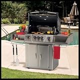 VCS400SSN Four Burner Freestanding Barbecue Gas Grill in Stainless Steel with 304 Grade Accents Nat
