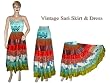 Bollywood Style Indian Vintage Sari Patch Causal Beach Dress Skirt for Women