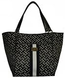 Women's Tommy Hilfiger Large Tote Handbag (Black Large Logo)