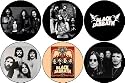 Set of 6 BLACK SABBATH Pinback Buttons 1.25" Pins Heavy Metal / Ozzy Osbourne