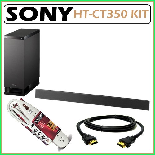 Sony HT-CT350 Virtual 5.1-Channel Speaker Bar with HDMI Cable and Surge Protector