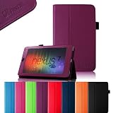 FINTIE (Purple) Slim Fit Folio Stand Leather Case Cover for Google Asus Nexus 7 Inch Android Tablet -9 Color Options
