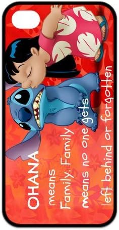 Mystic Zone Lilo and Stitch Case for iPhone 4 4S Cover lovely Cartoon Fits Case KEK1699