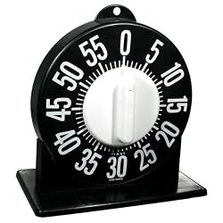 Tactile Long Ring Low Vision Timer With Stand - Black Dial