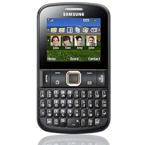 Samsung - Chat E222 - Téléphone portable - GPRS - Quadri-bande - Mémoire interne 50 Mo - Bluetooth - Noir