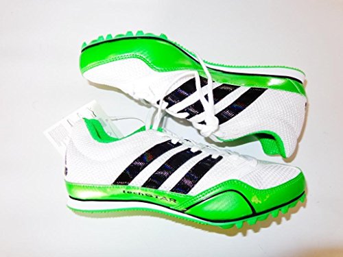 adidas Men's Techstar Allround 2 Running Shoe,Running White/Black/Intense Green,7.5 M US