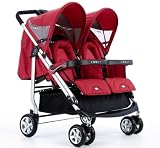 Zooper Tango Double Stroller in Red Waves