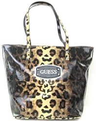 Guess Nala Cheetah Print Tote in Gold