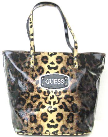 Guess Nala Cheetah Print Medium Tote in Gold (guess handbags, purses, bags)