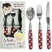 Polka Dot Childrens Cutlery Set - RED