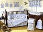 JoJo Designs 9-Piece Baby Crib Bedding Set - Blue and Khaki Camo Camouflage Army