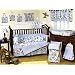 JoJo Designs 9-Piece Baby Crib Bedding Set - Blue and Khaki Camo Camouflage Army
