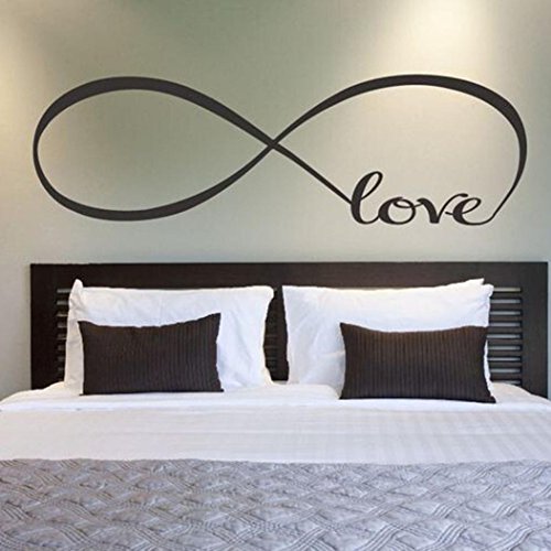 Towallmark 22*60CM Bedroom Wall Stickers Decor Infinity Symbol Word Love Vinyl Art Hot