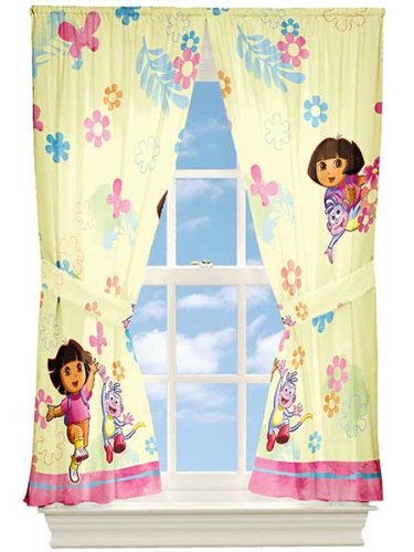 Dora the Explorer Exploring Together Window Panels Drapes