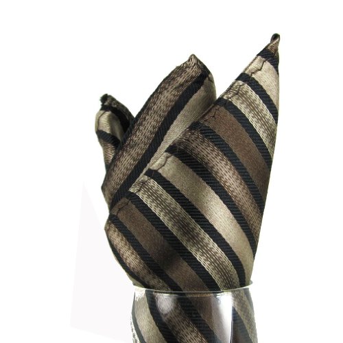 Men's - Brown - Woven Silk Pocket Square
