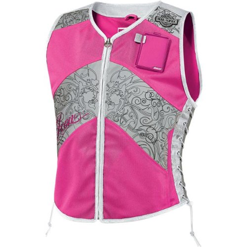 Icon Mil-Spec Corset Women's Mesh Street Racing Motorcycle Vest - Pink / Medium/Large On Sale