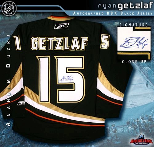 Ryan Getzlaf Autographed/Hand Signed Anaheim Ducks Black Reebok Premier Jersey