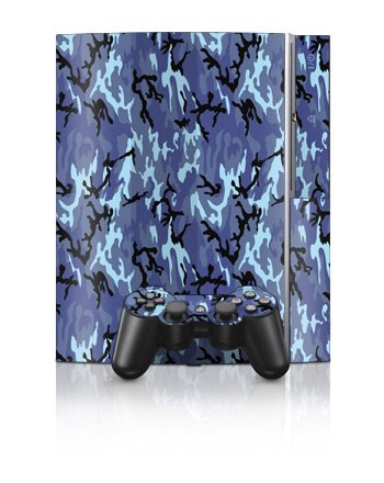Sky Camo Design Protector Skin Decal Sticker for PS3 Playstation 3 Body Console