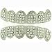 Silver plated Grillz top & bottom set grills bling