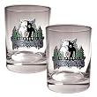 Minnesota Timberwolves NBA 2pc Rocks Glass Set - Primary Logo